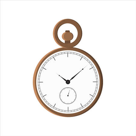 Classic pocket watch vector illustration timer countdown