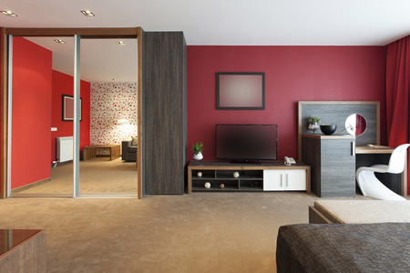 Modern spacious living roomの写真素材