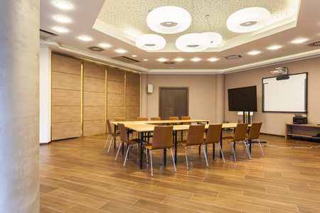 Interior of a modern conference roomの写真素材