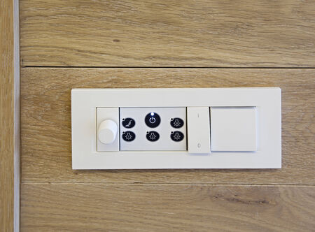 Modern light switch in a room