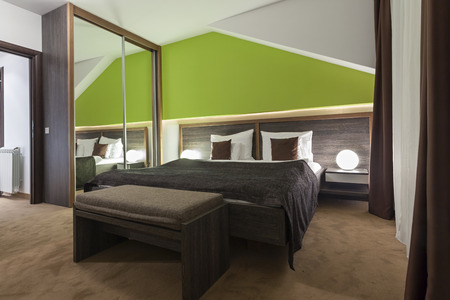 Modern bedroom interiorの写真素材