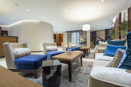 Elegant hotel lobbyの写真素材