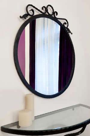 Mirror and candlesの写真素材