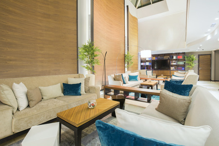 Elegant hotel lobby