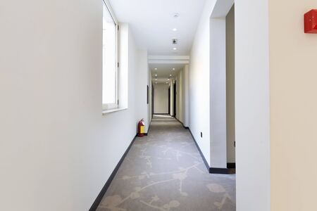 Corridor in apartment buildingの写真素材