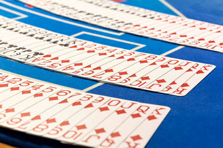 Closeup of card on table in casino