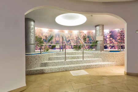 Spa hydrotherapy poolのeditorial素材