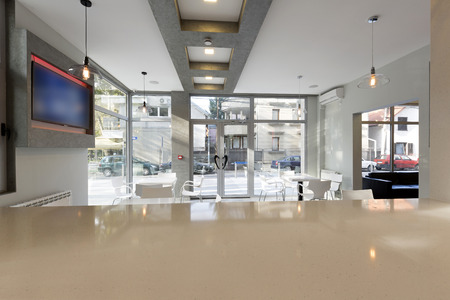 Interior of a modern cafe