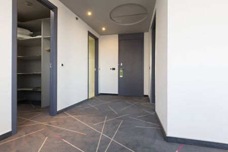Interior of a corridor with closet