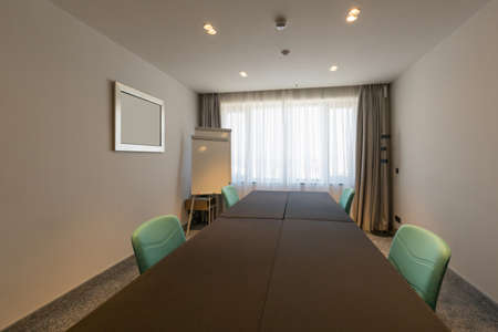 Small office hotel room interior