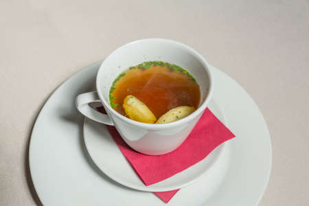 Noodle soup in a cupの写真素材