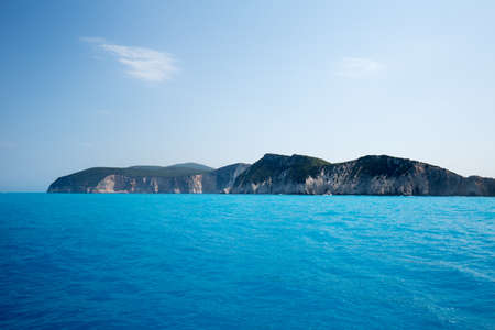 Cliffs on the Ionian sea, Lefkada island, Greeceの写真素材