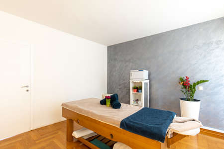 Interior of a massage room in anti cellulite centerの写真素材