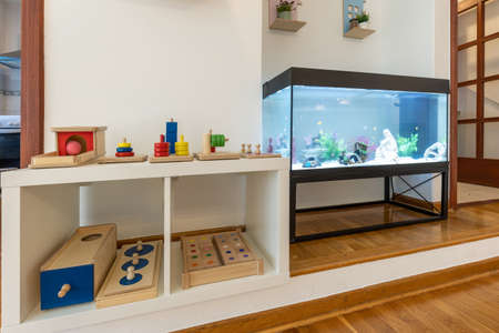 Interior of a montessori kindergartenの写真素材