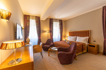 Interior of a luxury hotel apartmentの写真素材