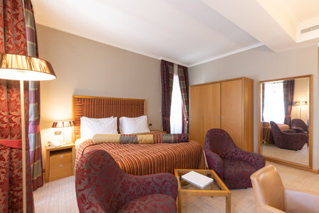Interior of a luxury hotel apartmentの写真素材