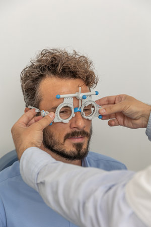 Eye exam and vision testingの写真素材