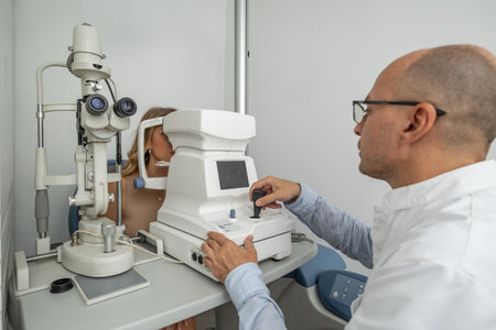 Examination of the eyes and visionの写真素材