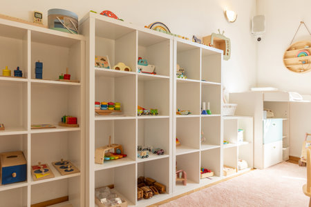 Interior of a montessori kindergartenの写真素材