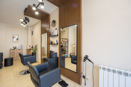 Interior of a haircut salonの写真素材