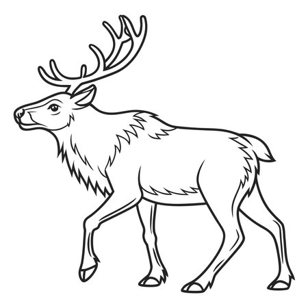 Deer icon. Outline illustration of deer vector icon for webのイラスト素材