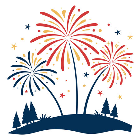 fireworks design, vector illustration eps10 graphicのイラスト素材