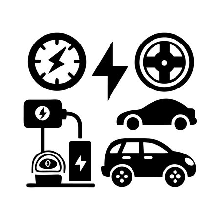 electric car design, vector illustration eps10 graphic flat style iconのイラスト素材