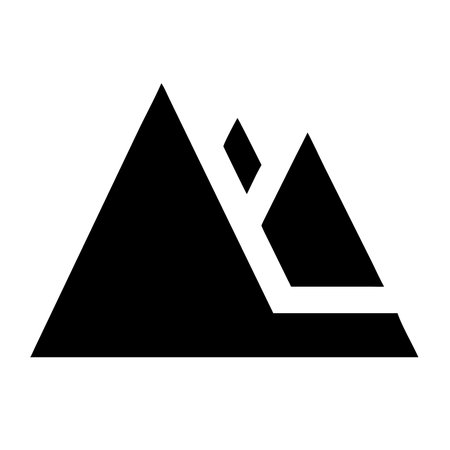 Pyramid Icon Vector. Flat black symbol on white background. Pictogram is isolated. Designed for web and software interfaces.のイラスト素材