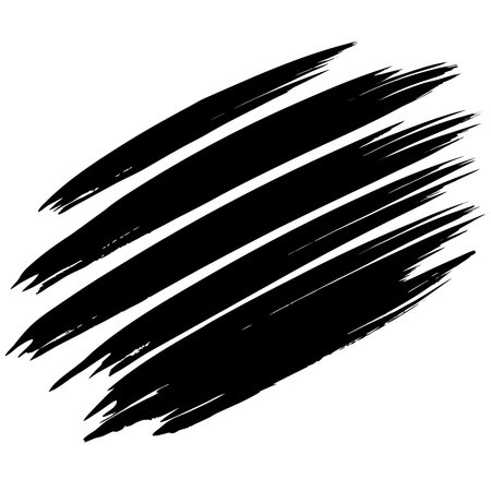 A striking abstract design featuring bold, diagonal black brush strokes, perfect for adding a dynamic and artistic touch to any project.のイラスト素材