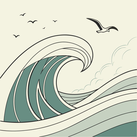 A professional and clean wave loop design featuring smooth, elegant curves for modern corporate...