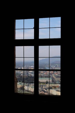 It is old city from the window.の写真素材