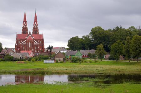 It is a church in Lithuania.の写真素材