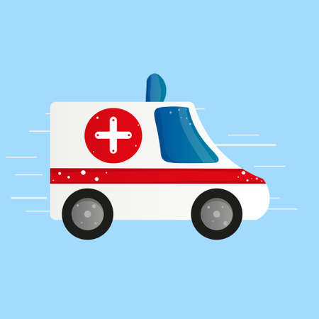 Ambulance van vector. Good for medical or health element.のイラスト素材