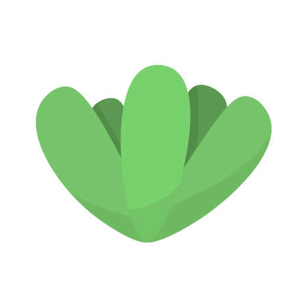 cute cactus or succulent, vector cartoon illustration in flat style with shadowsのイラスト素材