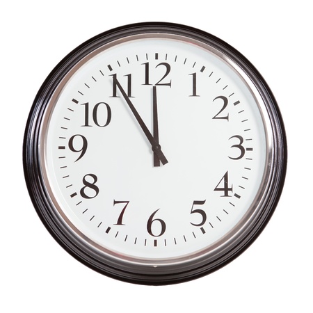 Big clock on white background, isolation