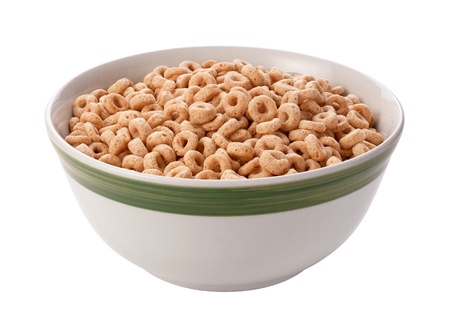 Oat Cereal Isolated with clipping path on a white background