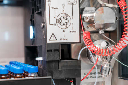 Auto sampler and injection part of HPLC system. Analytical chemistry laboratory, Instrumental analysisの写真素材