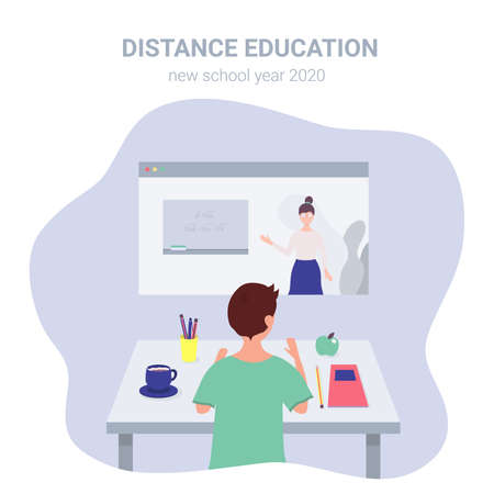 The start of the new distance school yearのイラスト素材