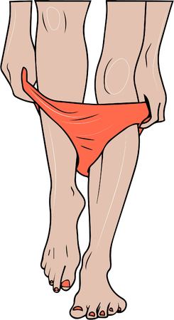 vector illustration. sexy woman in pink lingetieのイラスト素材