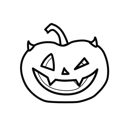 Devil pumpkin icon.のイラスト素材