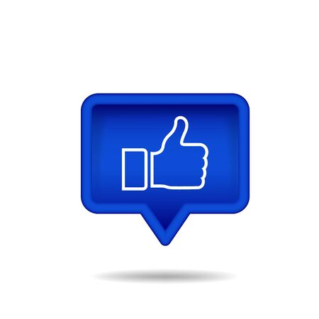 Thumb up or like icon isolated on white background.Like button in flat style.Hand with finger up, icon of ok. vector eps10のイラスト素材