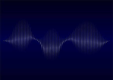 Abstract sound wave of music.Radio background with pulse form of sound. vector graphic illustrationのイラスト素材