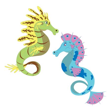 Two sea horses.のイラスト素材