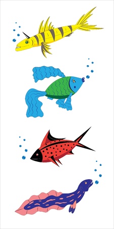 Fantastic small fishes.のイラスト素材