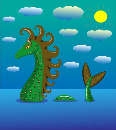 Sea dragon in the seaのイラスト素材