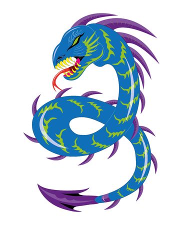 Dark blue snakeのイラスト素材