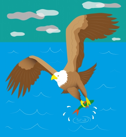 Eagle fisherのイラスト素材