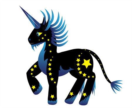 Black unicorn のイラスト素材