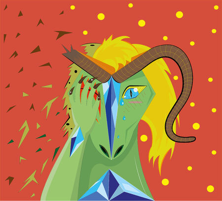 Wounded dragon のイラスト素材