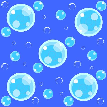 Pattern bubbles in ocean depths.のイラスト素材